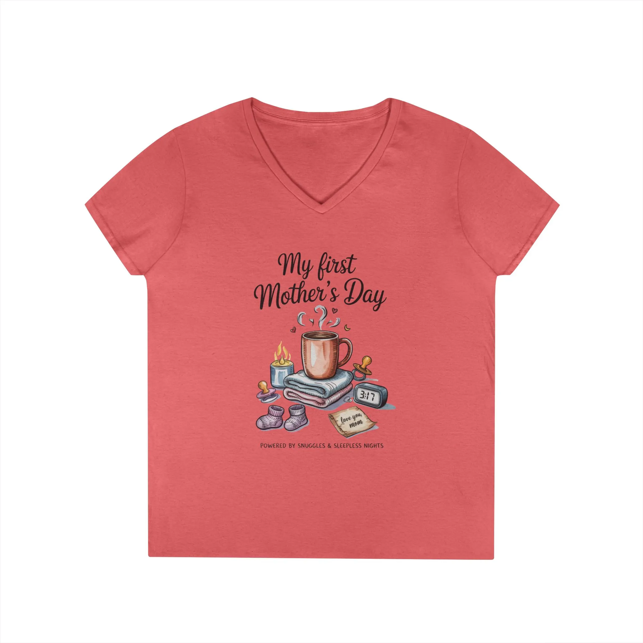 My First Mother's Day V-Neck T-Shirt, Cute Maternity Gift, Mother's Day Shirt, New Mom Outfit, Baby Shower Tee, New Mom Gift Tee - Image 17