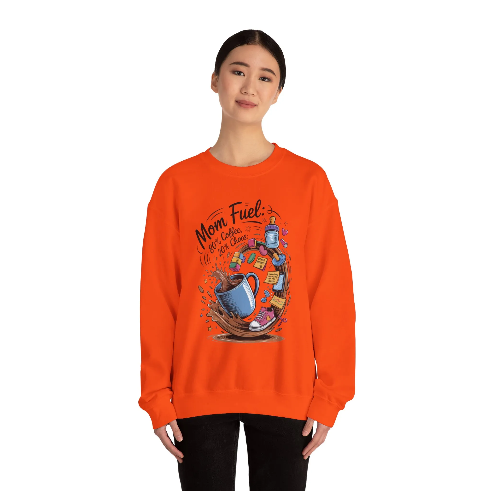 Mom Fuel Unisex Crewneck Sweatshirt, Perfect for Coffee Lovers, Gifts for Moms, Cozy Casual Wear, Funny Graphic Sweatshirt, Mother's Day - Image 38