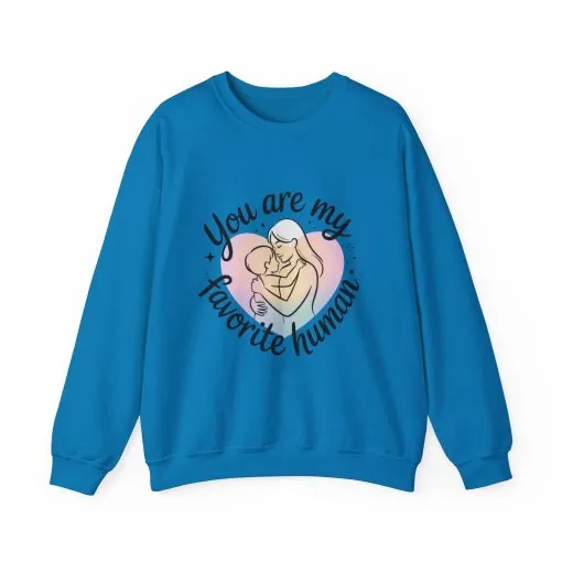 You Are My Favorite Human Mom Sweatshirt, Cute Pastel Heavy Blend Crewneck for Mothers Day, Cozy Gift for Moms, Mothers Day Gift - Image 19