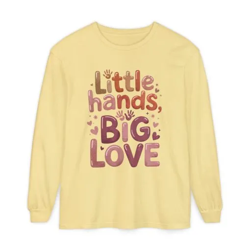 Little Hands, Big Love Long Sleeve T-Shirt, Perfect for Moms Gifts, Cute Mom Long Sleeve T-Shirt, Baby Showers Gift, mother's day Gift - Image 12