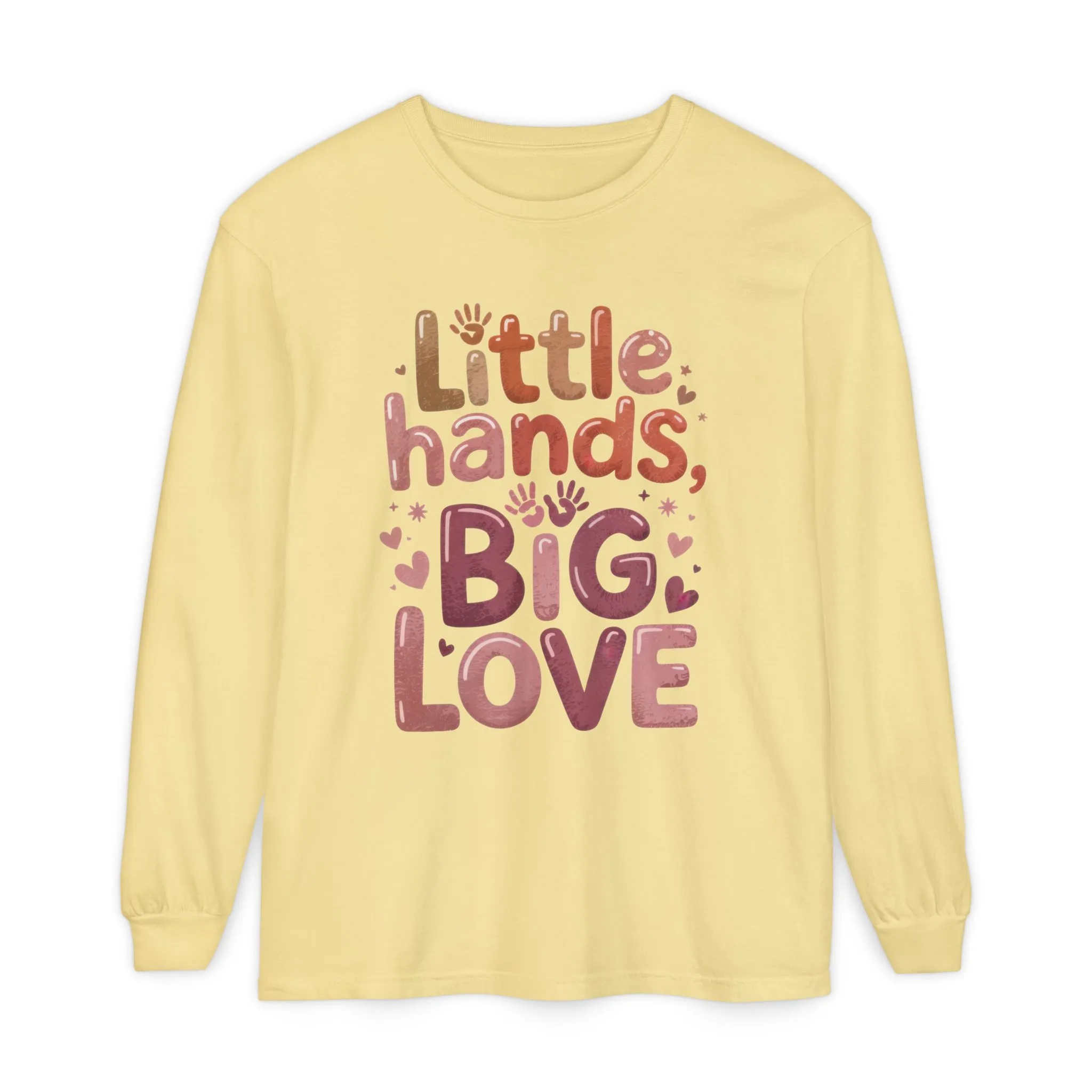 Little Hands, Big Love Long Sleeve T-Shirt, Perfect for Moms Gifts, Cute Mom Long Sleeve T-Shirt, Baby Showers Gift, mother's day Gift - Image 12