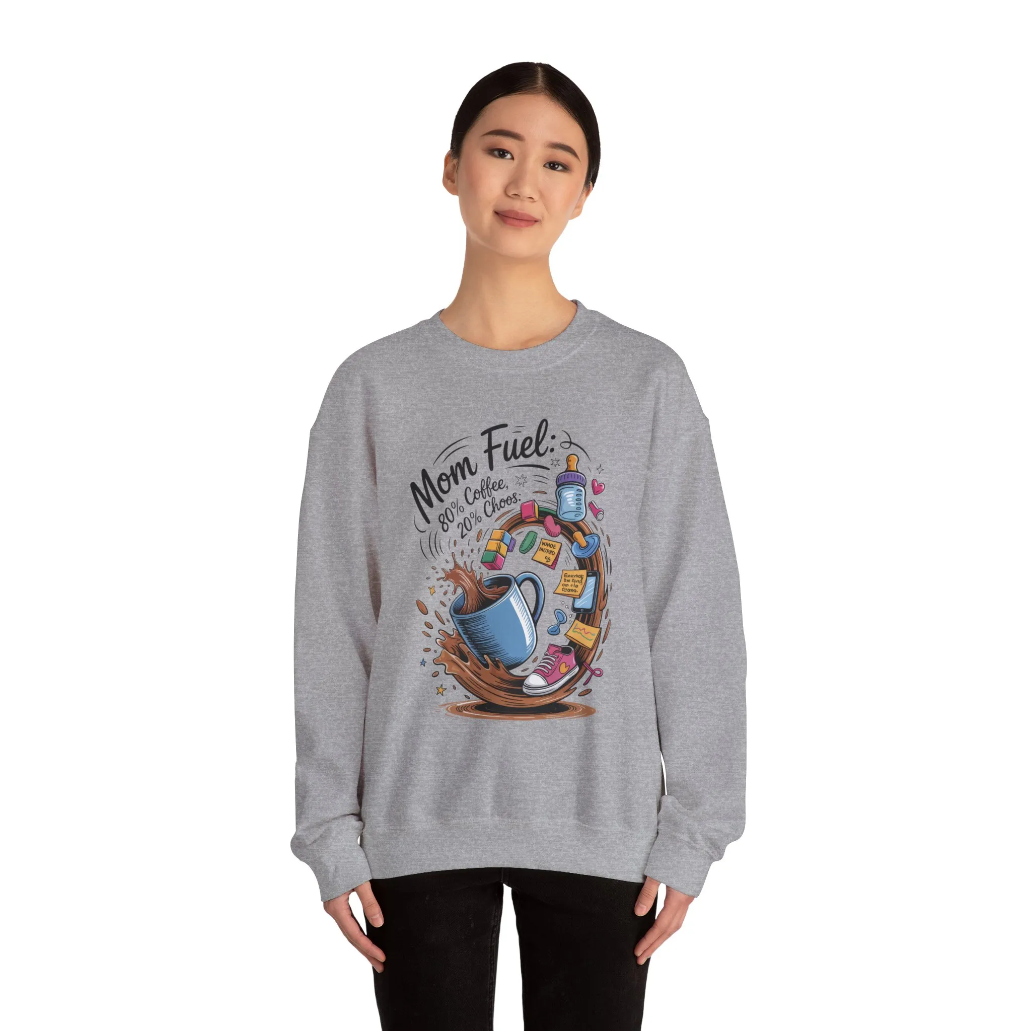 Mom Fuel Unisex Crewneck Sweatshirt, Perfect for Coffee Lovers, Gifts for Moms, Cozy Casual Wear, Funny Graphic Sweatshirt, Mother's Day - Image 19
