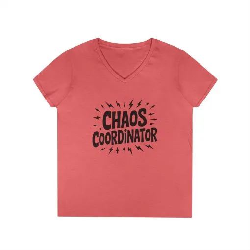 Chaos Coordinator Ladies' V-Neck T-Shirt, Funny Gift for Moms, Mother's Day Gift, Teacher Shirt, Casual Graphic Tee, Women's Gift Idea