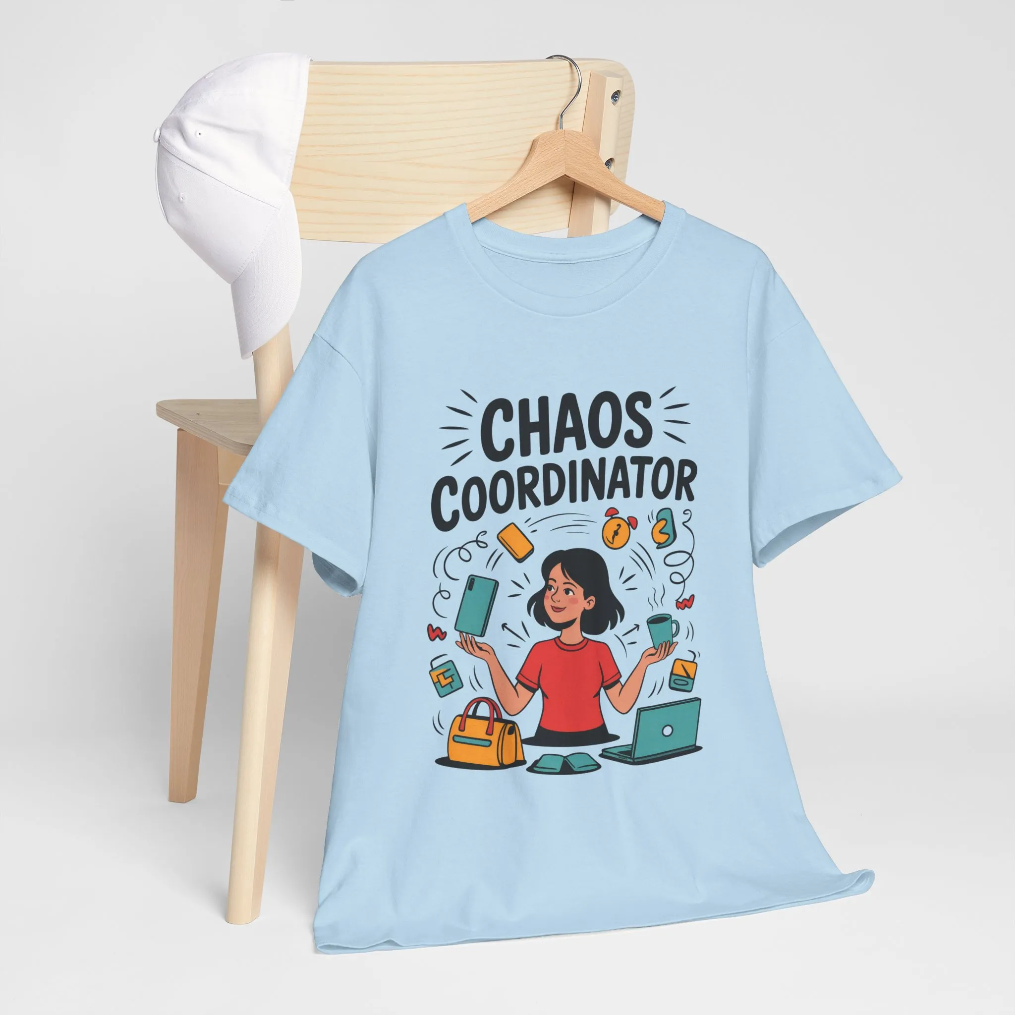 Chaos Coordinator Heavy Cotton Tee, Gift for Busy Moms, Mother's Day Gift, Funny Mom Life Shirt, Busy Life Humor T-Shirt - Image 19