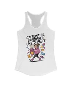 Caffeinated Mom Tank, Funny Mom Life Quote, Mother's Day Gift,New Mother Tired Mother Gift, Coffee Lover Gift, Coffee Addict Mom