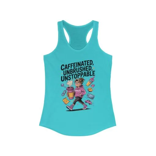 Caffeinated Mom Tank, Funny Mom Life Quote, Mother's Day Gift,New Mother Tired Mother Gift, Coffee Lover Gift, Coffee Addict Mom - Image 9