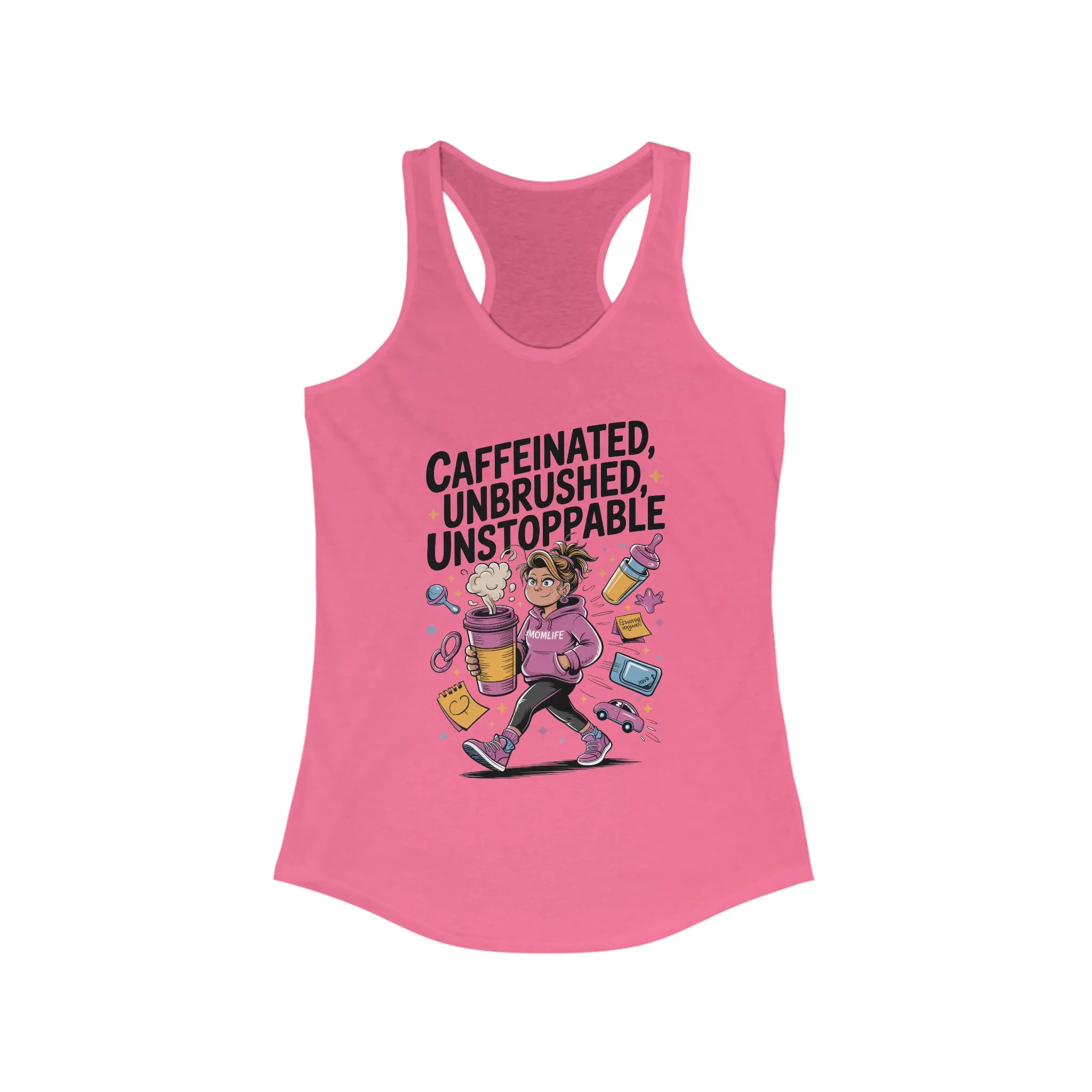 Caffeinated Mom Tank, Funny Mom Life Quote, Mother's Day Gift,New Mother Tired Mother Gift, Coffee Lover Gift, Coffee Addict Mom - Image 11