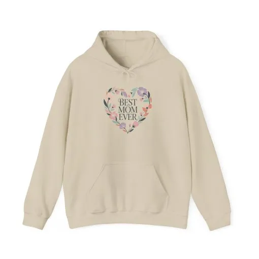 Floral Heart Mom Hoodie - Best Mom Ever Sweatshirt for Mother's Day, Gift for Mom, Cozy Sweatshirt for Women, Everyday Wear, New Mom Gift - Image 19