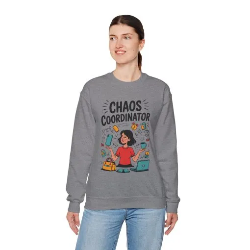 Chaos Coordinator Sweatshirt, Funny Mom Life Sweatshirt ,Gift for Busy Moms, Multitasking Mom Gift, Mom Life Sweatshirt, Mother's Day Gift - Image 44