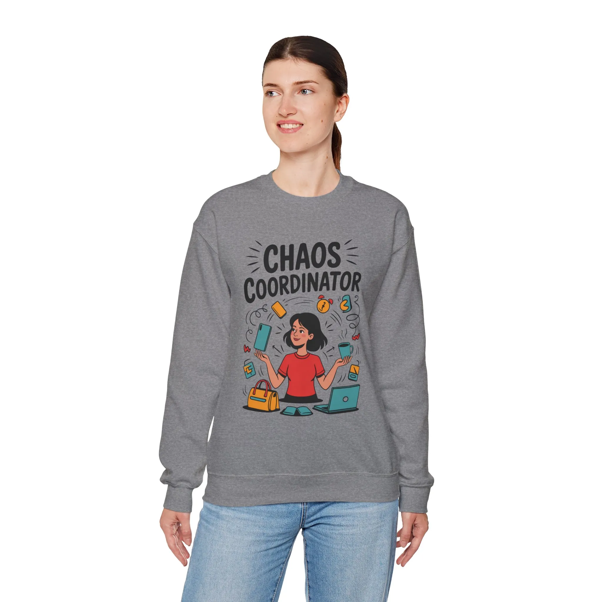 Chaos Coordinator Sweatshirt, Funny Mom Life Sweatshirt ,Gift for Busy Moms, Multitasking Mom Gift, Mom Life Sweatshirt, Mother's Day Gift - Image 44