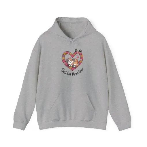Best Cat Mom Ever Hoodie, Cozy Sweatshirt for Cat Lovers, Gift for Cat Moms, Feline Themed Apparel, Pet Lover Hoodie, Mother's Day Gift - Image 28
