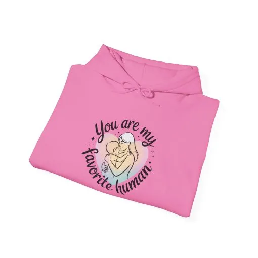 You Are My Favorite Human Hoodie, Cute Mom and Baby Pastel Design, Mothers Day Hooded Sweatshirt Gift - Image 30