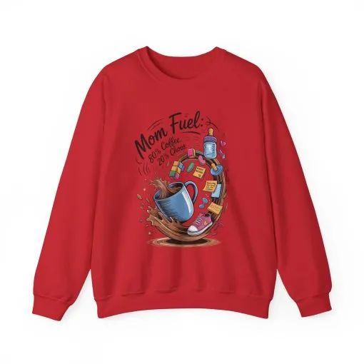 Mom Fuel Unisex Crewneck Sweatshirt, Perfect for Coffee Lovers, Gifts for Moms, Cozy Casual Wear, Funny Graphic Sweatshirt, Mother's Day - Image 48