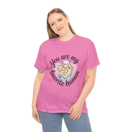 You Are My Favorite Human T-Shirt, Cute Mother and Child Shirt, Gift for Mom or Baby Shower, Mother's Day Gift - Image 2