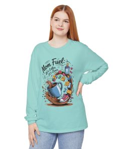 Mom Fuel Long Sleeve T-Shirt, Coffee Lovers Gift, Mother's Day Apparel, Cute Mom Shirt, Coffee Lover Mom Life Top, Coffee Lover's Tee
