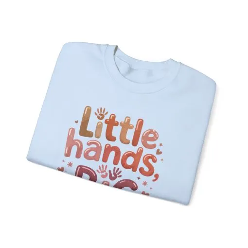 Little Hands, Big Love Crewneck Sweatshirt, Perfect for Moms Gifts, Family Events, Baby Showers, Everyday Wear, Cute Tee, mother's day Gift - Image 22