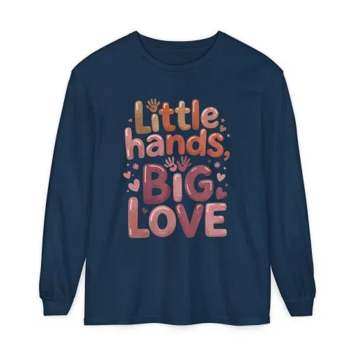 Little Hands, Big Love Long Sleeve T-Shirt, Perfect for Moms Gifts, Cute Mom Long Sleeve T-Shirt, Baby Showers Gift, mother's day Gift - Image 22