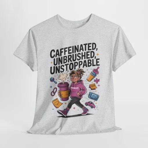 Funny Mom Life Graphic Shirt, Mother's Day Gift, Cotton Tee for Tired but Fierce Mothers, Coffee and Mom T-Shirt, mom life shirt - Image 9