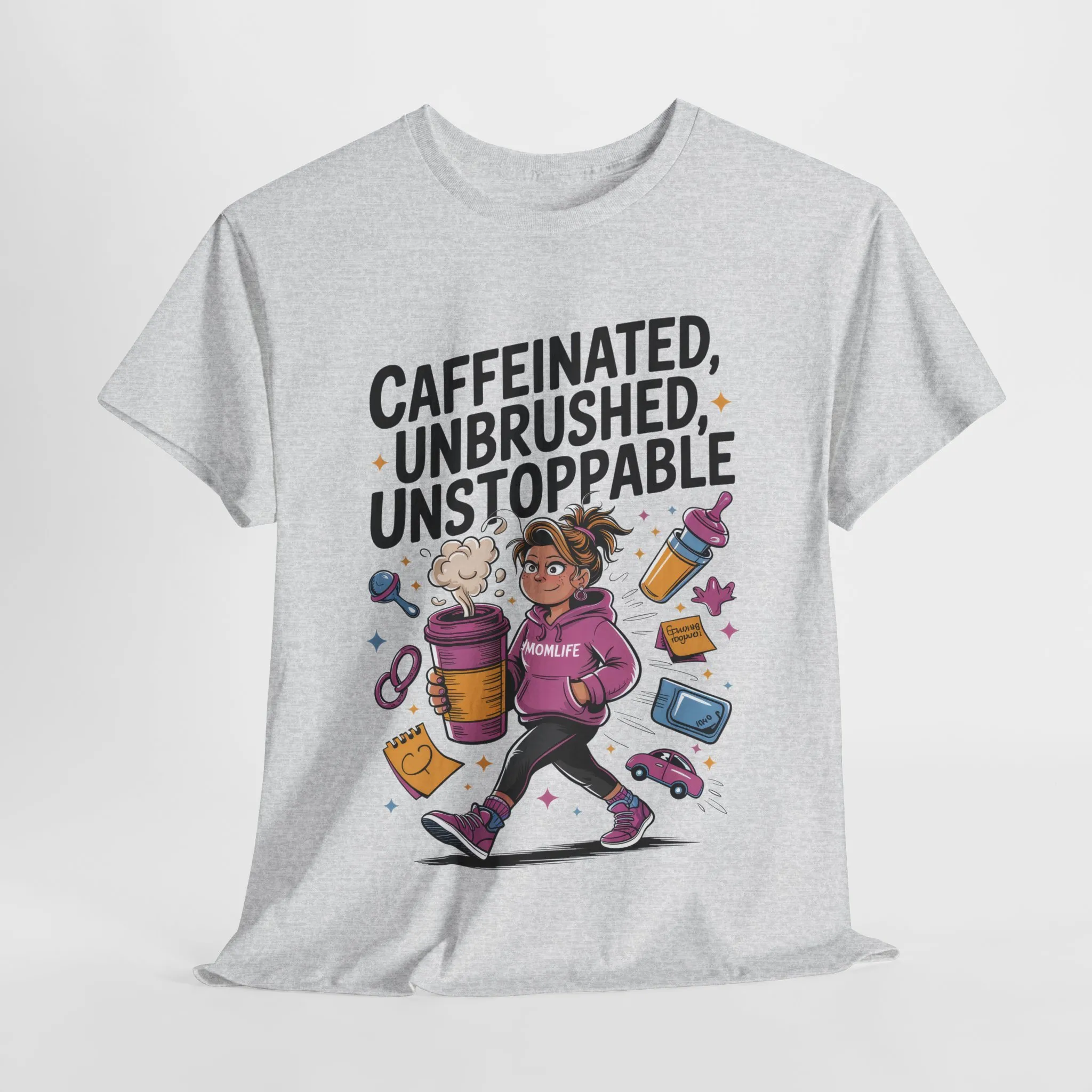 Funny Mom Life Graphic Shirt, Mother's Day Gift, Cotton Tee for Tired but Fierce Mothers, Coffee and Mom T-Shirt, mom life shirt - Image 9