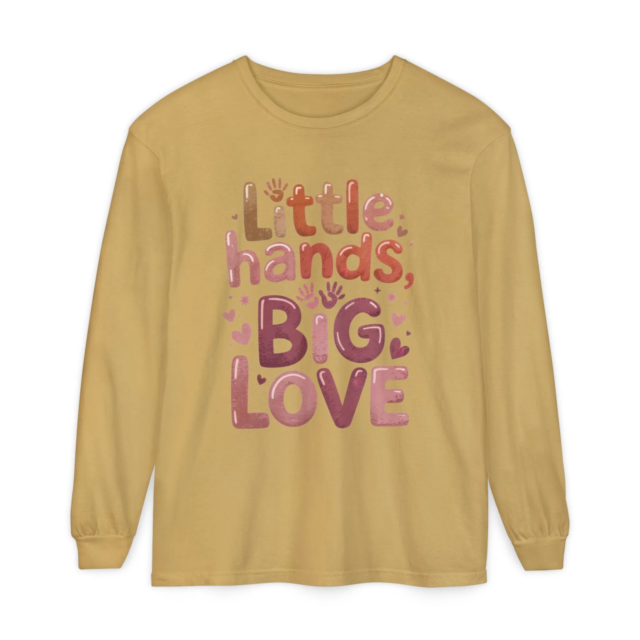 Little Hands, Big Love Long Sleeve T-Shirt, Perfect for Moms Gifts, Cute Mom Long Sleeve T-Shirt, Baby Showers Gift, mother's day Gift - Image 10