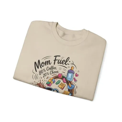 Mom Fuel Unisex Crewneck Sweatshirt, Perfect for Coffee Lovers, Gifts for Moms, Cozy Casual Wear, Funny Graphic Sweatshirt, Mother's Day - Image 14
