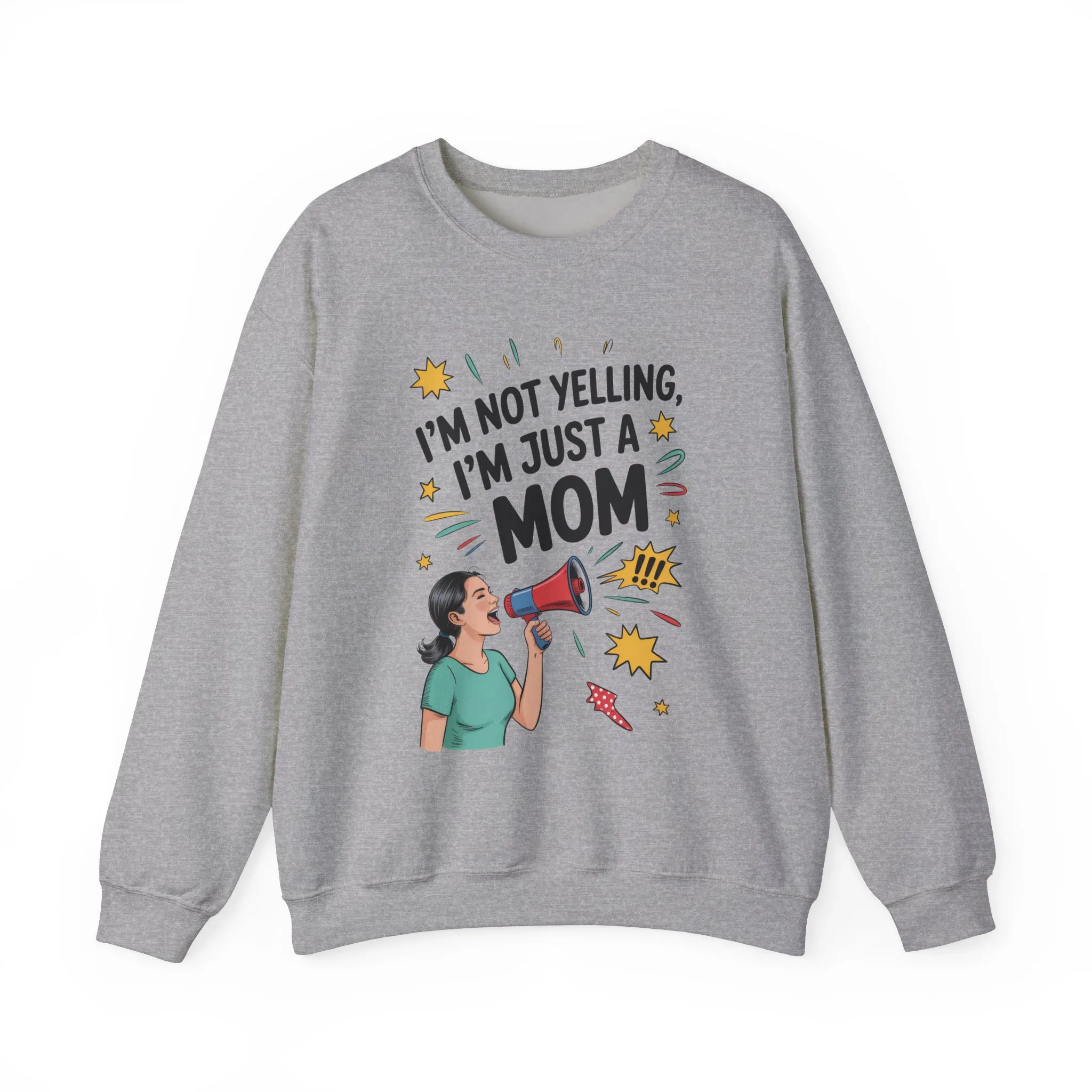 Funny Mom Sweatshirt, I'm Not Yelling I'm Just a Mom, Mother's Day Gift, Loud Mom Life Sweatshirt, Mother's Day Apparel, Family Humor Shirt - Image 10
