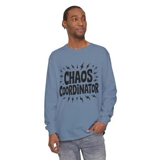 Chaos Coordinator Shirt Unisex Long Sleeve Tee, Funny Mom Life Gift, Mothers Day Shirt, Gifts for Team Leaders, Humor Apparel - Image 2