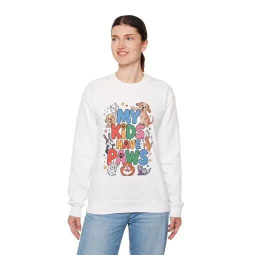 My Kids Have Paws Sweatshirt, Pet Lover Gift, Cute Animal Shirt, Cute Pet Mom Tee, Animal Parent T-Shirt, Gift for Animal Lovers - Image 40