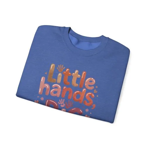 Little Hands, Big Love Crewneck Sweatshirt, Perfect for Moms Gifts, Family Events, Baby Showers, Everyday Wear, Cute Tee, mother's day Gift - Image 30