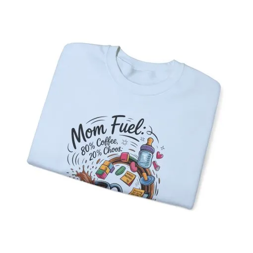 Mom Fuel Unisex Crewneck Sweatshirt, Perfect for Coffee Lovers, Gifts for Moms, Cozy Casual Wear, Funny Graphic Sweatshirt, Mother's Day - Image 3