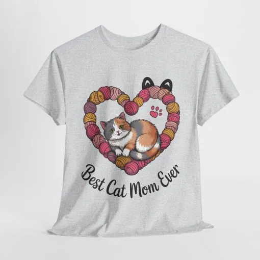 Best Cat Mom Ever T-Shirt, Cat Lover Gift, Pet Mom Shirt, Funny Animal Apparel, Cute Gift for Cat Moms, Gift for Cat Lovers, Kitty Mom Shirt - Image 7