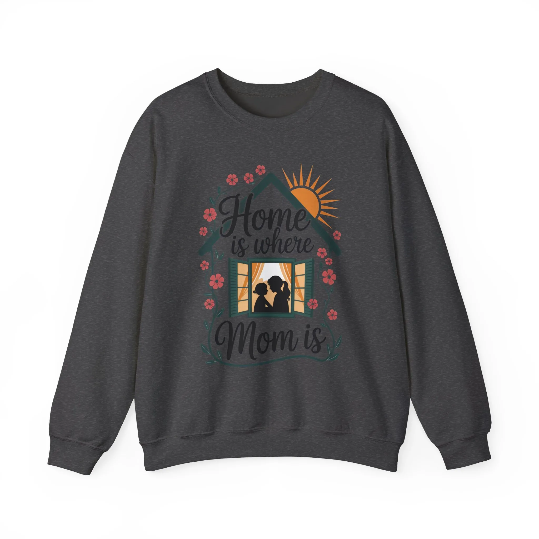 Home Is Where Mom Is Sweatshirt, Mother's Day Cotton Sweatshirt, Cute Family Gift for Mom, Sentimental Mom Gift, mother's day Gift - Image 28