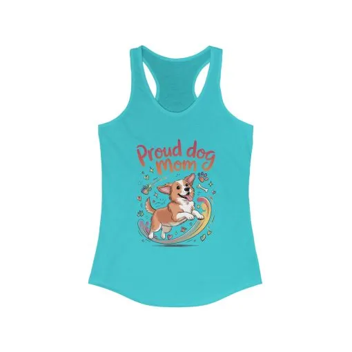 Proud Dog Mom Racerback Tank, Pet Lover Gift, Dog Owner Tee, Casual Workout Top, Funny Dog Mom Apparel, Summer Tank Top, Mothers Day Gift - Image 7