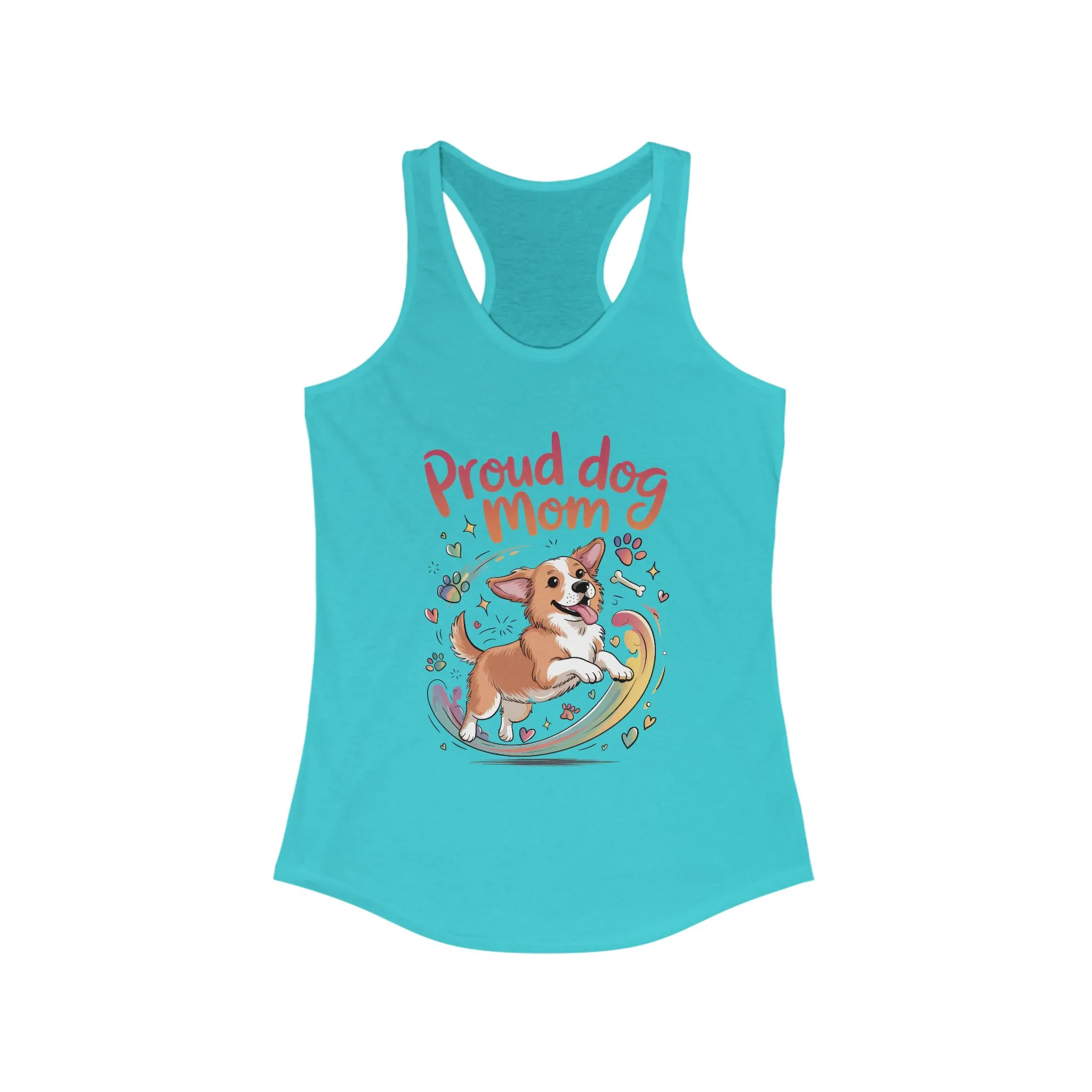 Proud Dog Mom Racerback Tank, Pet Lover Gift, Dog Owner Tee, Casual Workout Top, Funny Dog Mom Apparel, Summer Tank Top, Mothers Day Gift - Image 7