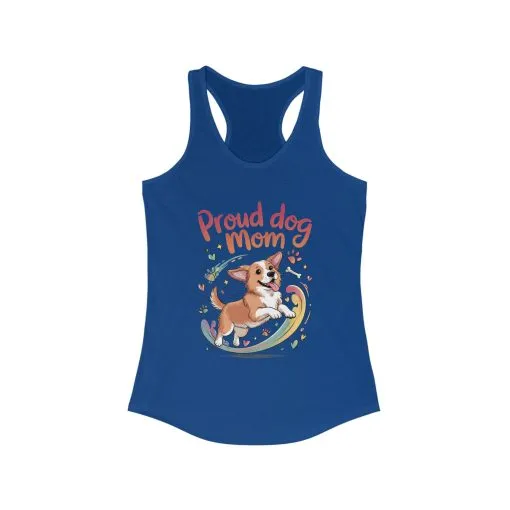 Proud Dog Mom Racerback Tank, Pet Lover Gift, Dog Owner Tee, Casual Workout Top, Funny Dog Mom Apparel, Summer Tank Top, Mothers Day Gift - Image 11