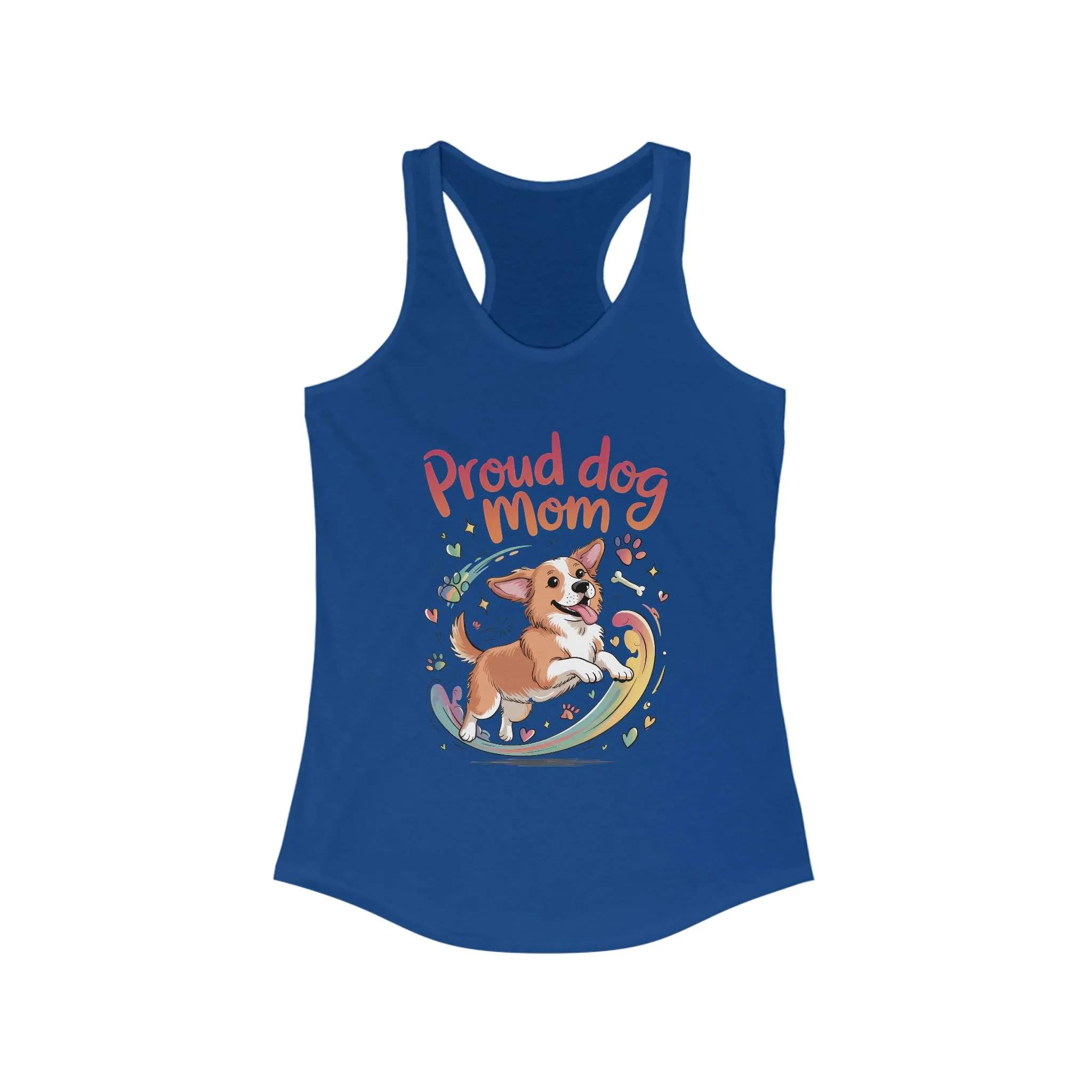 Proud Dog Mom Racerback Tank, Pet Lover Gift, Dog Owner Tee, Casual Workout Top, Funny Dog Mom Apparel, Summer Tank Top, Mothers Day Gift - Image 11