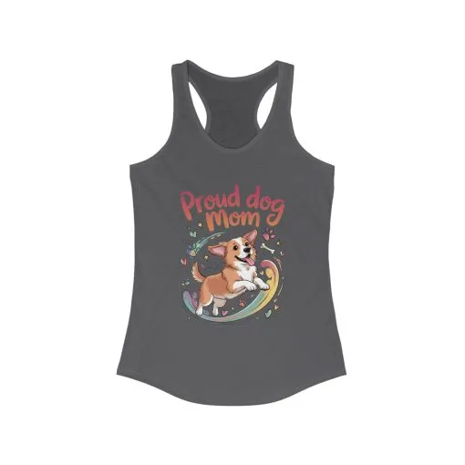 Proud Dog Mom Racerback Tank, Pet Lover Gift, Dog Owner Tee, Casual Workout Top, Funny Dog Mom Apparel, Summer Tank Top, Mothers Day Gift - Image 13