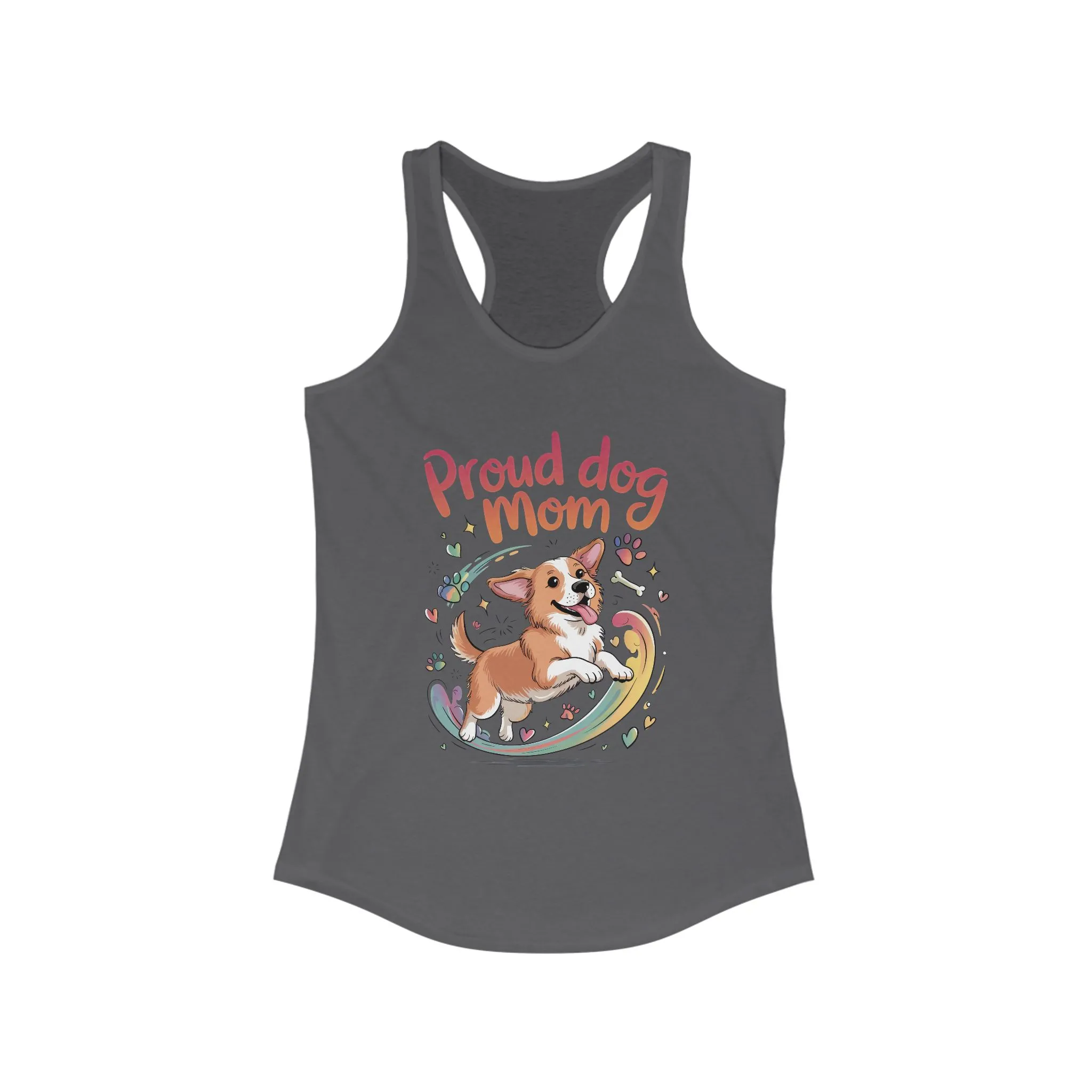 Proud Dog Mom Racerback Tank, Pet Lover Gift, Dog Owner Tee, Casual Workout Top, Funny Dog Mom Apparel, Summer Tank Top, Mothers Day Gift - Image 13
