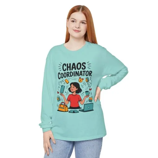 Chaos Coordinator Women's Long Sleeve, Mom Life Graphic Long Sleeve, Gift for Busy Moms, Multitasking Mom Gift, Cute Mother's Day Gift - Image 32
