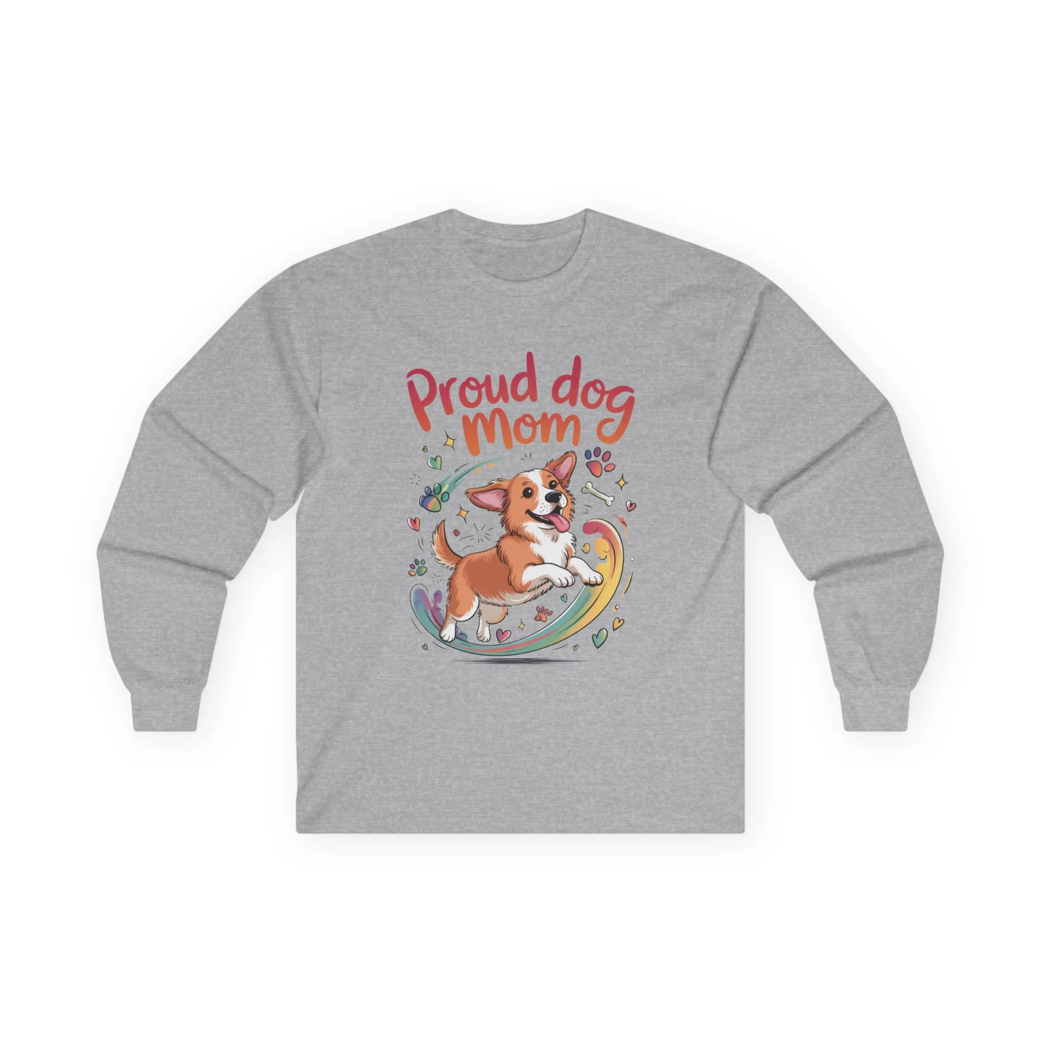 Proud Dog Mom Long Sleeve Tee, Cute Pet Lover Shirt, Gifts for Dog Owners, Mother's Day, Animal Lover Apparel, Dog Mom Apparel - Image 3
