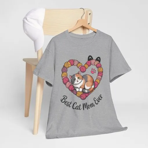 Best Cat Mom Ever T-Shirt, Cat Lover Gift, Pet Mom Shirt, Funny Animal Apparel, Cute Gift for Cat Moms, Gift for Cat Lovers, Kitty Mom Shirt - Image 10