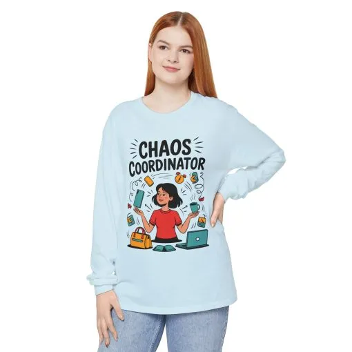 Chaos Coordinator Women's Long Sleeve, Mom Life Graphic Long Sleeve, Gift for Busy Moms, Multitasking Mom Gift, Cute Mother's Day Gift - Image 10