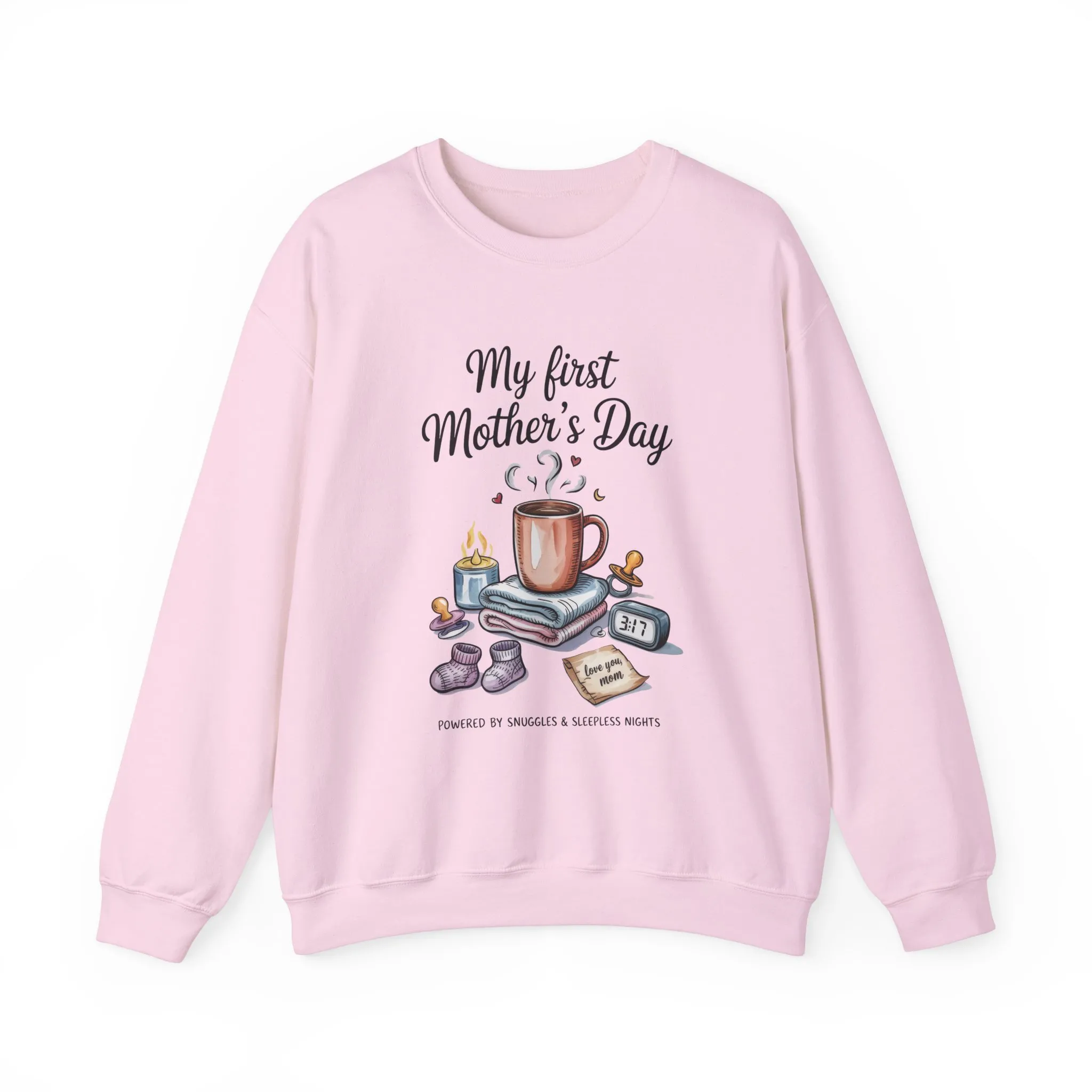 My First Mother's Day Sweatshirt, Cozy Crewneck for Moms, Gift for New Mothers, Baby Shower Tee, Snuggles & Sleepless Nights - Image 25