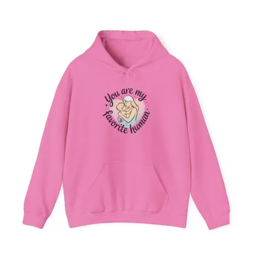 You Are My Favorite Human Hoodie, Cute Mom and Baby Pastel Design, Mothers Day Hooded Sweatshirt Gift - Image 29