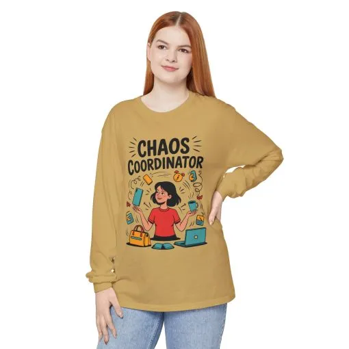 Chaos Coordinator Women's Long Sleeve, Mom Life Graphic Long Sleeve, Gift for Busy Moms, Multitasking Mom Gift, Cute Mother's Day Gift - Image 24