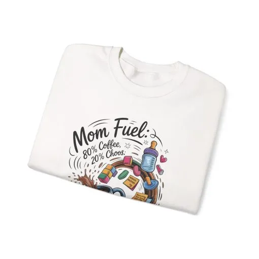 Mom Fuel Unisex Crewneck Sweatshirt, Perfect for Coffee Lovers, Gifts for Moms, Cozy Casual Wear, Funny Graphic Sweatshirt, Mother's Day - Image 6