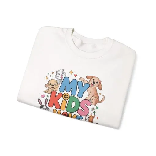 My Kids Have Paws Sweatshirt, Pet Lover Gift, Cute Animal Shirt, Cute Pet Mom Tee, Animal Parent T-Shirt, Gift for Animal Lovers - Image 38