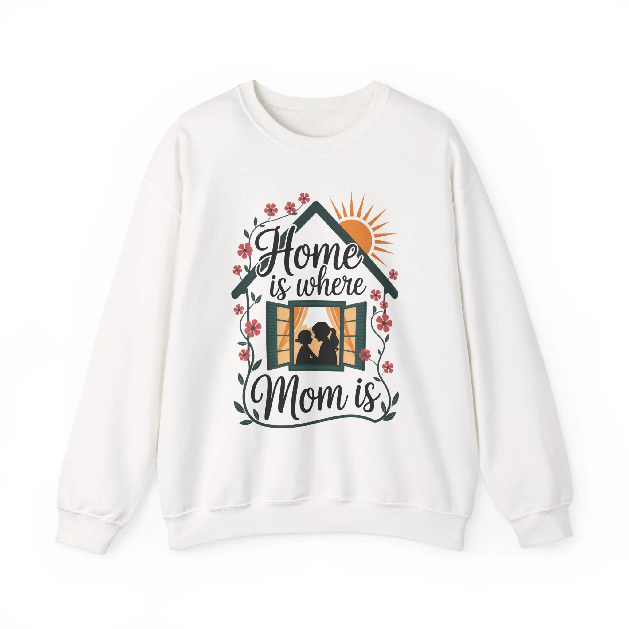Home Is Where Mom Is Sweatshirt, Mother's Day Cotton Sweatshirt, Cute Family Gift for Mom, Sentimental Mom Gift, mother's day Gift - Image 4