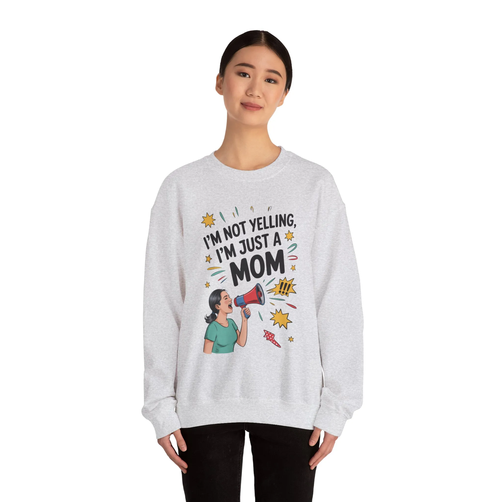 Funny Mom Sweatshirt, I'm Not Yelling I'm Just a Mom, Mother's Day Gift, Loud Mom Life Sweatshirt, Mother's Day Apparel, Family Humor Shirt - Image 8