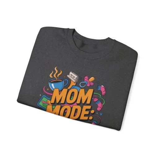 Mom Mode On Crewneck Sweatshirt, Gift for Mom, Mother's Day Humor T-Shirt, Cute Mama Life Graphic Tee, Mother's Day Gift - Image 14
